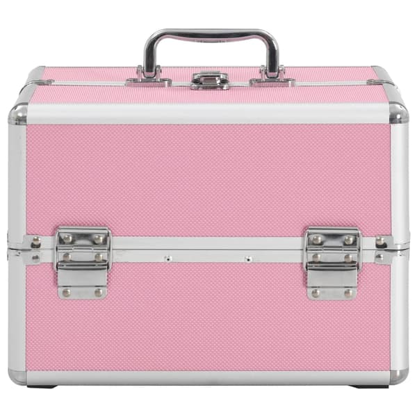 vidaXL Sminklåda 22x30x21 cm rosa aluminium Rosa