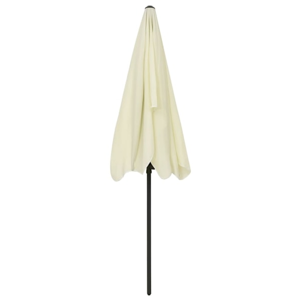 vidaXL Strandparasoll sandgul 200x125 cm Gul