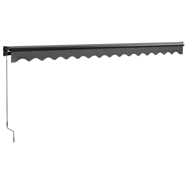 vidaXL Markis infällbar antracit 4x3 m tyg&aluminium Antracit