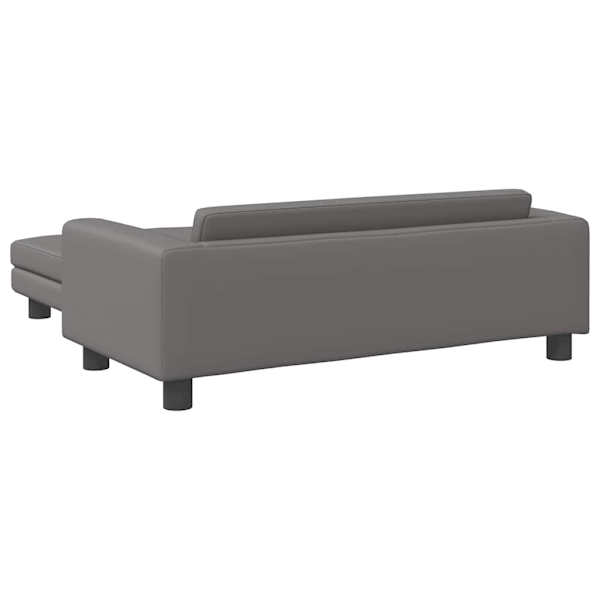 vidaXL Hundbädd med förlängning grå 100x50x30 cm konstläder Grå