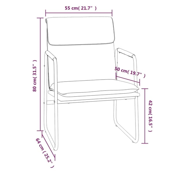 vidaXL Loungestol grå 55x64x80 cm konstläder Grå