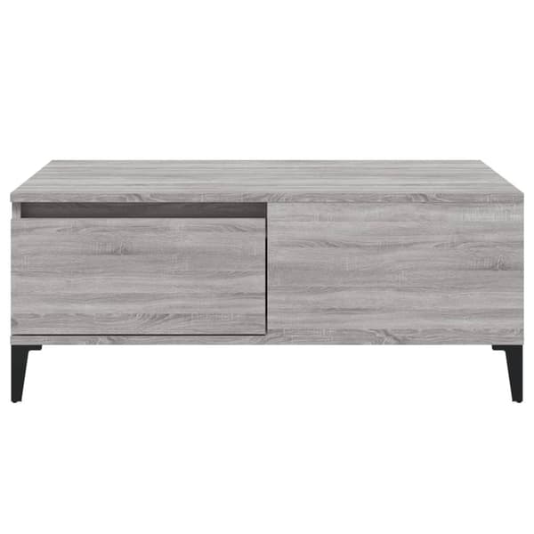 vidaXL Soffbord grå sonoma 90x50x36,5 cm konstruerat trä Grå