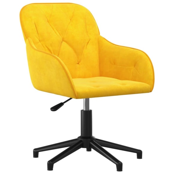 vidaXL Snurrbar kontorsstol gul sammet Gul