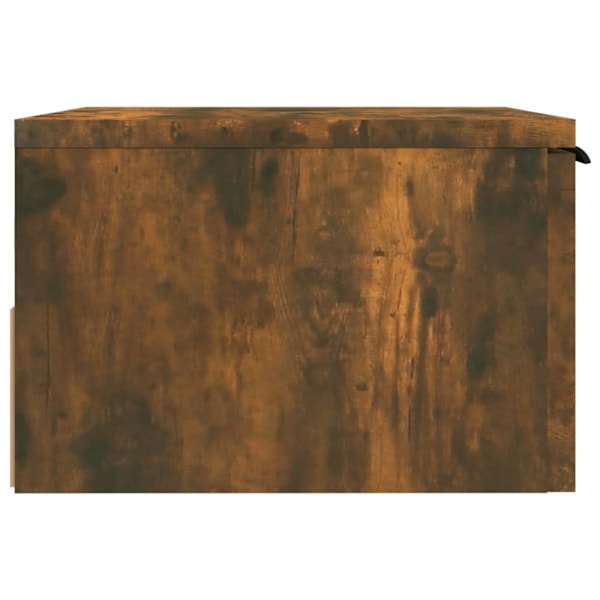 vidaXL Väggmonterat sängbord rökfärgad ek 34x30x20 cm Brun