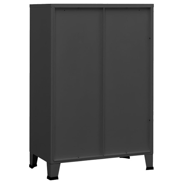 vidaXL Industriellt förvaringsskåp antracit 75x40x115 cm metall Antracit