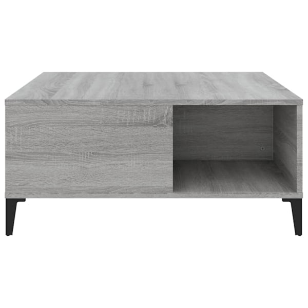 vidaXL Soffbord grå sonoma 80x80x36,5 cm konstruerat trä Grå