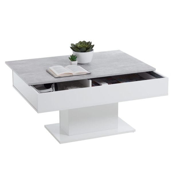 FMD Soffbord betonggrå och vit grå