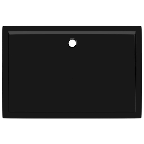 vidaXL Duschkar rektangulärt ABS svart 80x120 cm Svart