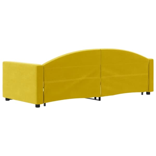 vidaXL Dagbädd utdragbar gul 80x200 cm sammet Gul