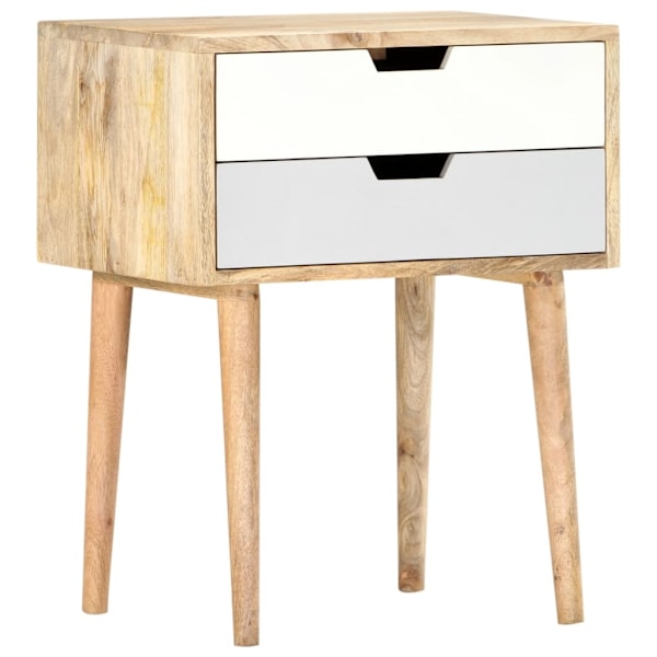 vidaXL Sängbord 47x35x59 cm massivt mangoträ multifärg