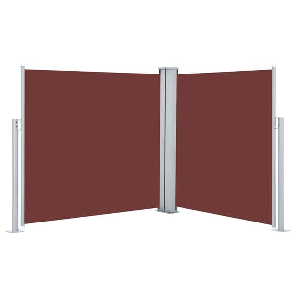 vidaXL Infällbar sidomarkis brun 100x600 cm Brun
