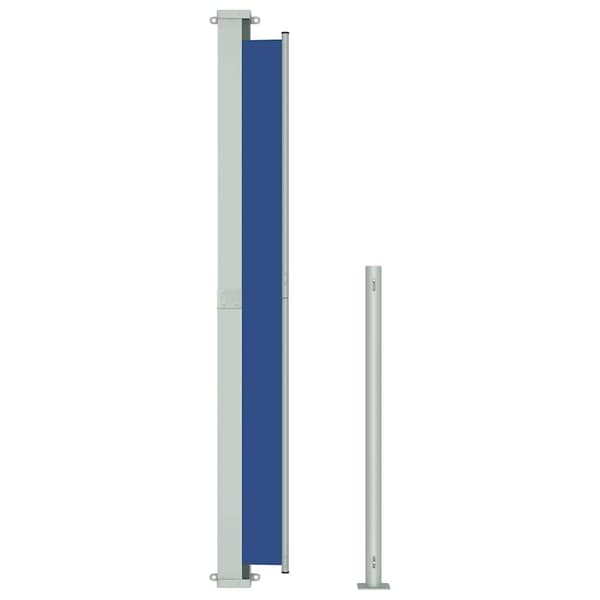 vidaXL Infällbar sidomarkis 180x500 cm blå Blå