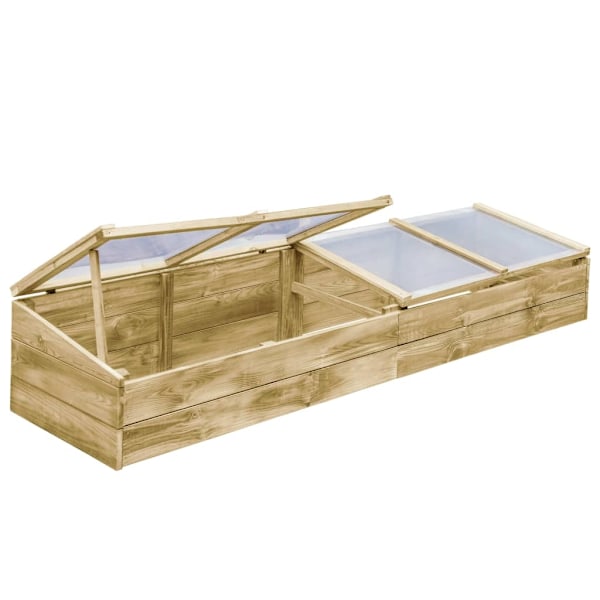 vidaXL Växthus impregnerad furu 200x50x35 cm Brun