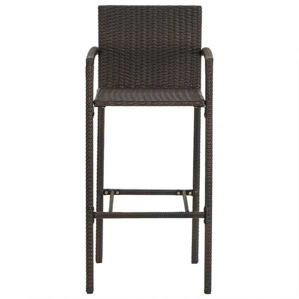 vidaXL Barstolar 2 st brun konstrotting Brun