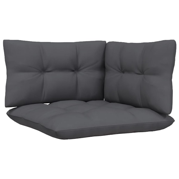 vidaXL Loungegrupp med dynor 6 delar massiv furu grå