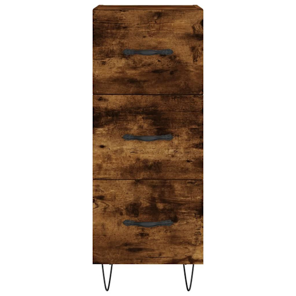 vidaXL Högskåp rökfärgad ek 34,5x34x180 cm konstruerat trä Brun