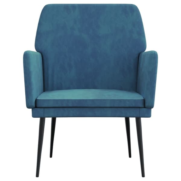 vidaXL Fåtölj blå 62x79x79 cm sammet Blå