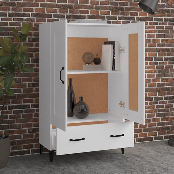 vidaXL Skänk vit 70x31x115 cm konstruerat trä Vit