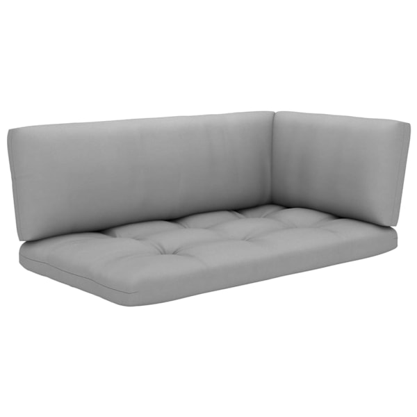 vidaXL Pallsoffa 2-sits med dynor vit impregnerad furu Vit