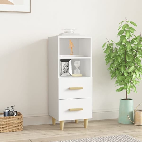 vidaXL Skåp vit 34,5x34x90 cm konstruerat trä Vit