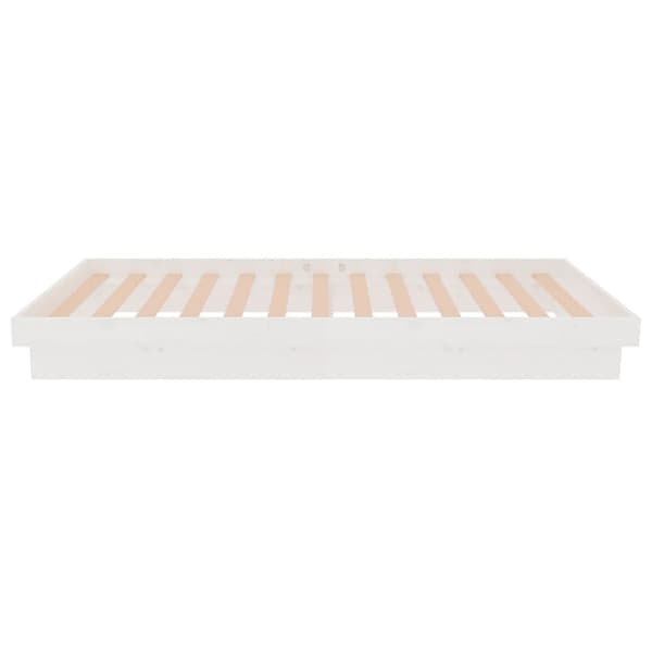 vidaXL Sängram vit massivt trä 90x190 cm Vit