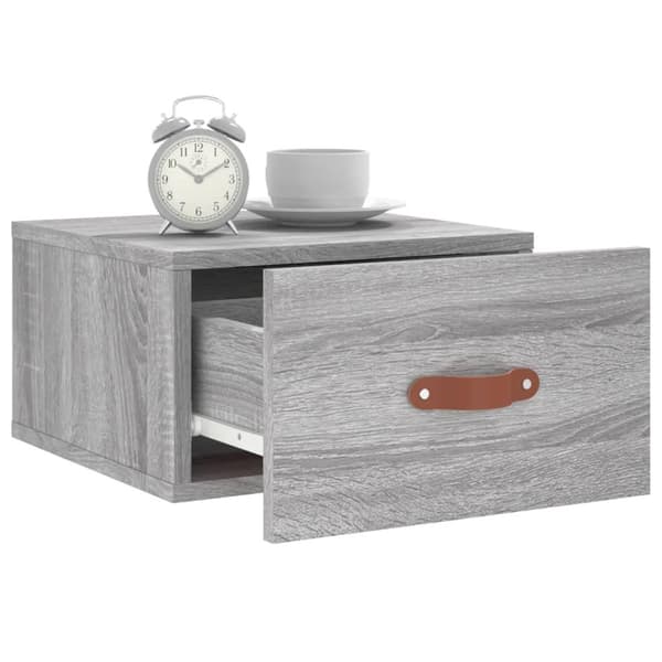 vidaXL Väggmonterade sängbord grå sonoma 35x35x20 cm Grå