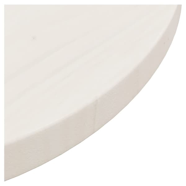 vidaXL Bordsskiva vit Ø40x2,5 cm massiv furu Vit