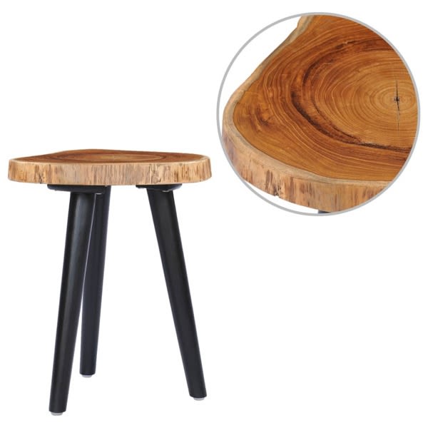 vidaXL Soffbord 40x45 cm massiv teak Brun