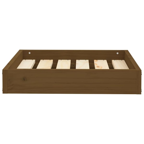 vidaXL Hundbädd honungsbrun 51,5x44x9 massiv furu Brun