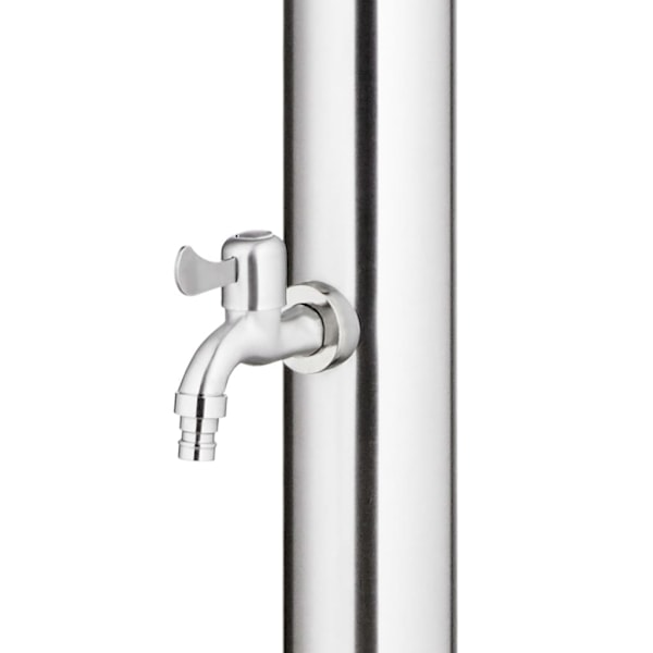 vidaXL Utedusch 215 cm rostfritt stål Silver
