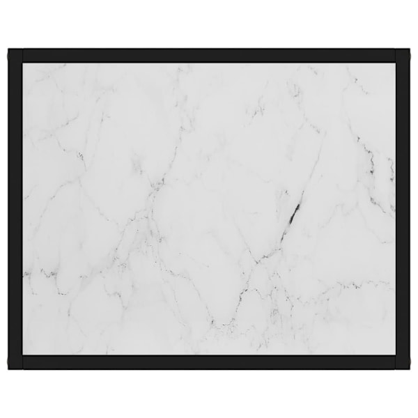 vidaXL Konsolbord vit 50x40x40 cm härdat glas Vit
