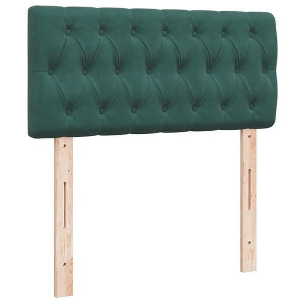 vidaXL Ramsäng med madrass mörkgrön 80x200 cm sammet Grön