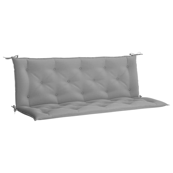 vidaXL Bänkdyna för trädgården grå 150x(50+50)x7 cm oxfordtyg grå