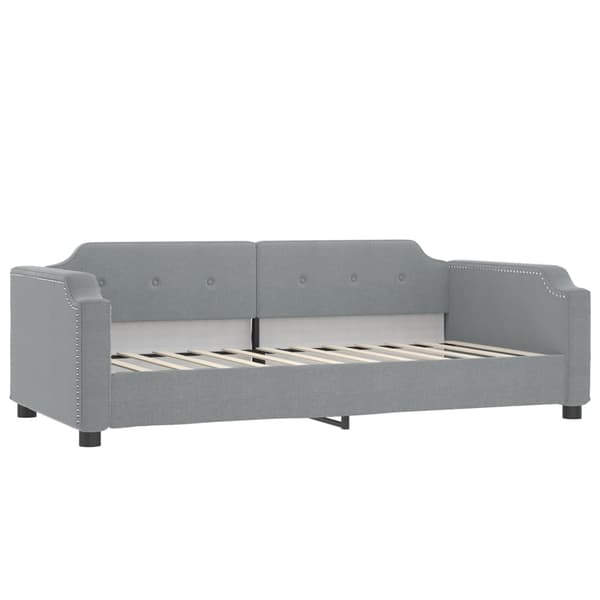 vidaXL Dagbädd utdragbar ljusgrå 90x200 cm tyg Grå