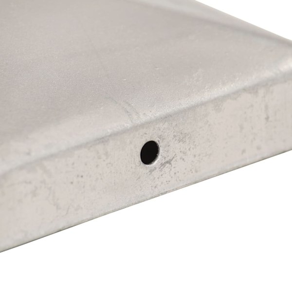 vidaXL Stolphattar pyramid 6 st galvaniserad metall 81x81 mm Silver
