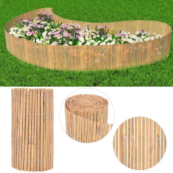 vidaXL Stängsel bambu 1000x50 cm Brun