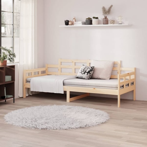 vidaXL Dagbädd 80x200 cm massiv furu Brun