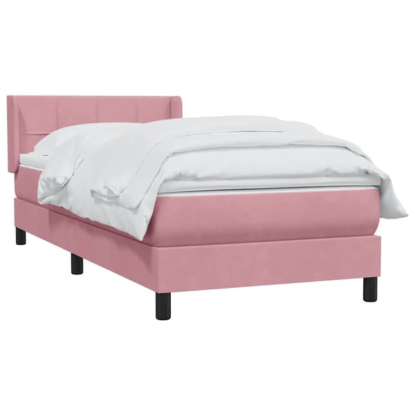 vidaXL Ramsäng med madrass rosa 80x220 cm sammet Rosa