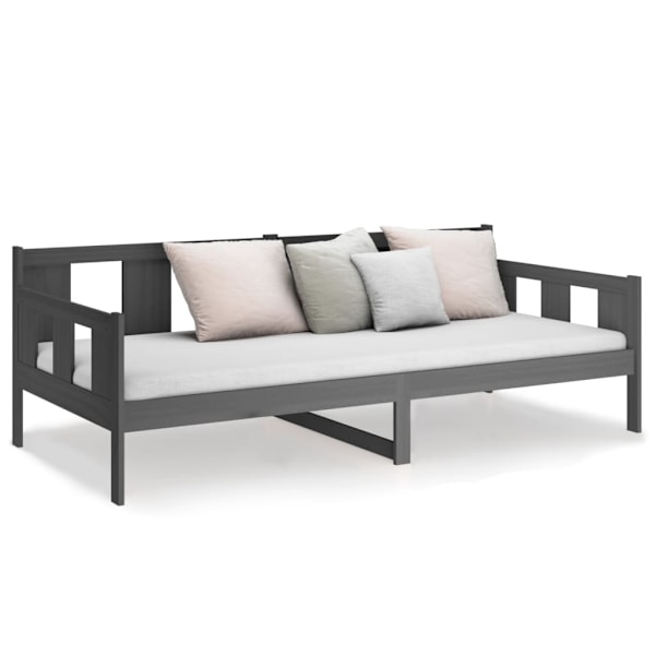 vidaXL Dagbädd grå 80x200 cm massiv furu Grå