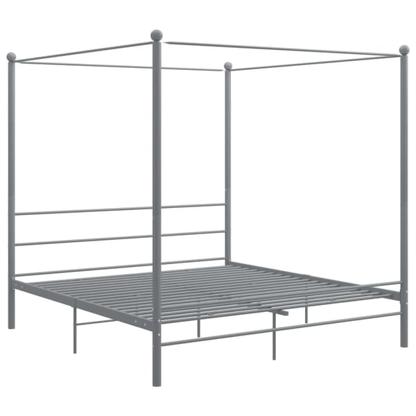vidaXL Himmelsäng grå metall 180x200 cm grå