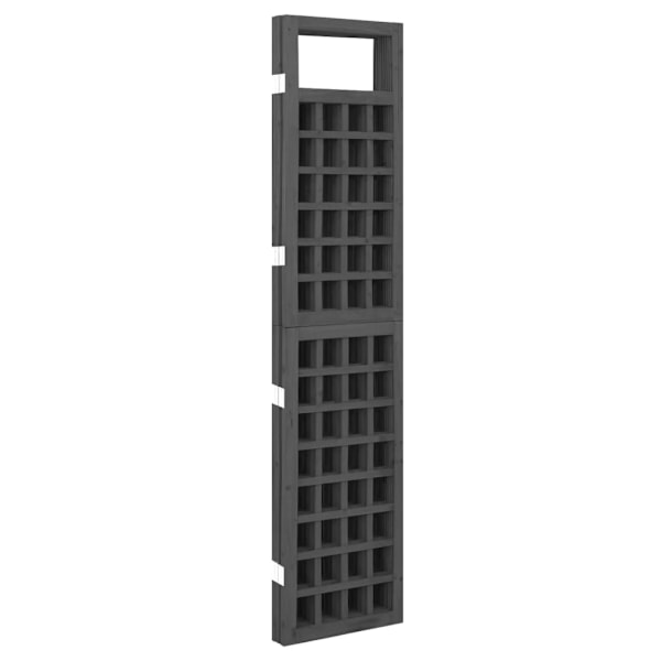 vidaXL Rumsavdelare/Spaljé 4 paneler massiv gran svart 161x180 cm Svart