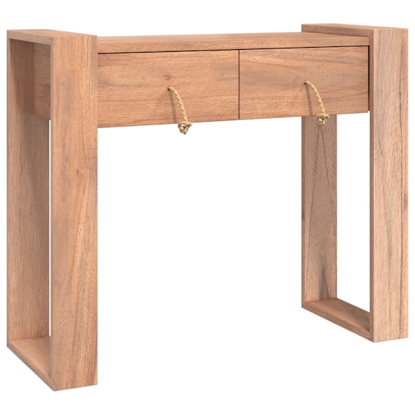 vidaXL Avlastningsbord 90x35x75 cm massiv teak Brun