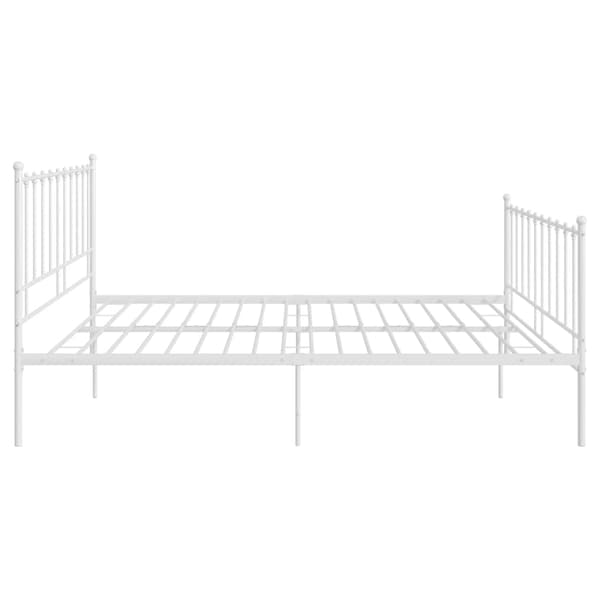 vidaXL Sängram vit metall 180x200 cm Vit