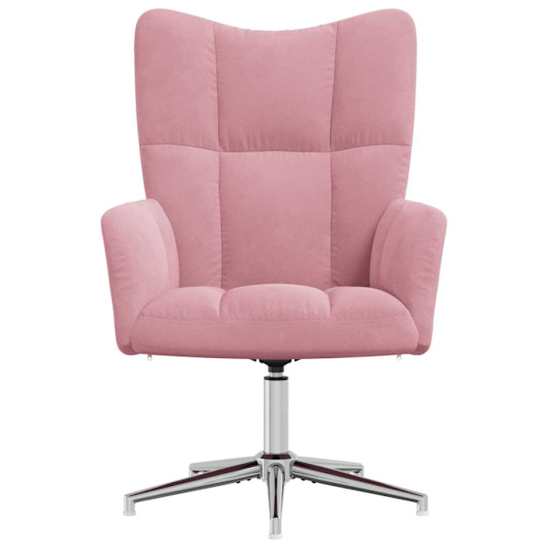 vidaXL Vilstol rosa sammet Rosa