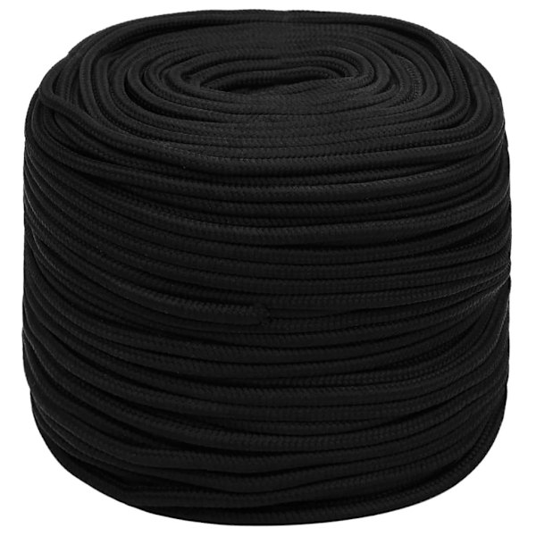 vidaXL Rep svart 8 mm 250 m polyester Svart