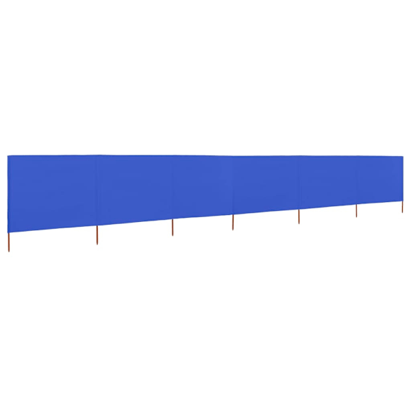 vidaXL Vindskydd 6 paneler tyg 800x120 cm azurblå Blå