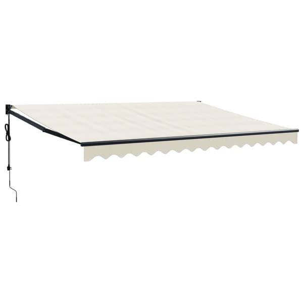 vidaXL Automatisk infällbar markis gräddvit 4,5x3 m Kräm