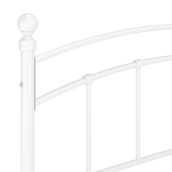 vidaXL Sängram utan madrass vit metall 140x200 cm Vit