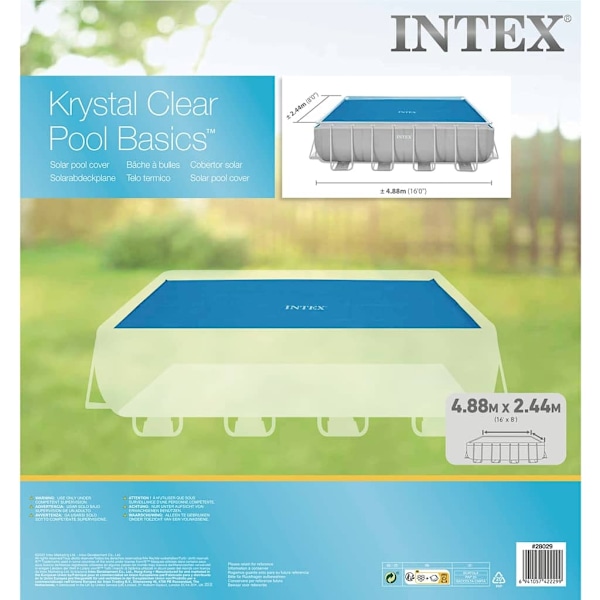 INTEX Poolöverdrag solenergi blå 476x234 cm polyeten Blå