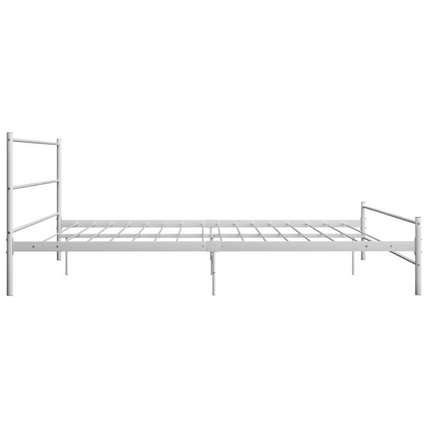 vidaXL Sängram vit metall 200x200 cm Vit